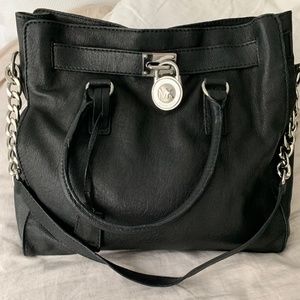 Michael Kors Black Hamilton Leather Bag
